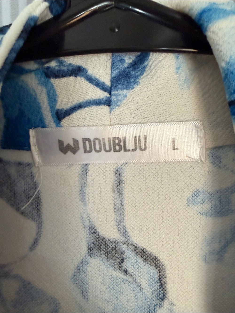 Doublju White Blazer with Blue Floral Print - Picture 2 of 7